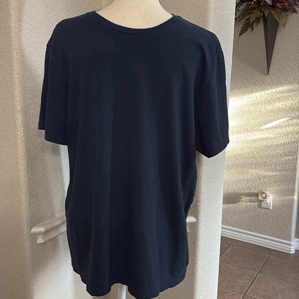 J.Crew washed navy blue short sleeve cotton T-shirt Size L